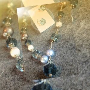 Lori Lori Gemstone and pearl Pendant set